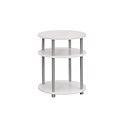 Monarch Specialties Accent Table In White With Silver Accents