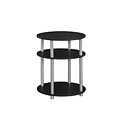 Monarch Specialties Accent Table In Black With Silver Accents