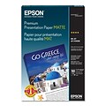 Epson® Premium Matte Presentation Paper, Bright White, 11 3/4(W) x 16 1/2(L), 50/Pack
