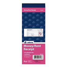 TOPS™ Money/Rent Receipt Book, 3-Part, 50 Sheets/Book (TC2701-3)