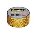 Scotch® Expressions Metallic Tape, 3/4 x 5.55 yds., Gold Crinkles (C414-P4)