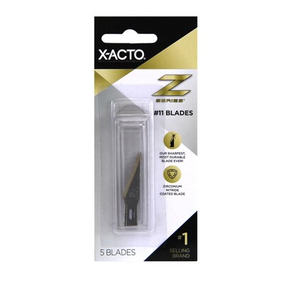 X-Acto Z-Series #11 Stainless Steel Classic Fine Point Replacement Blade, 5/Pack