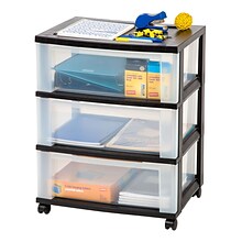 Iris® Wide Rolling Cart; 3-Drawer