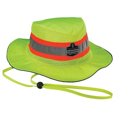 Ergodyne Chill-Its 8935MF Evaporative Hi-Vis Ranger Hat with Microfiber, Lime, L/XL (12595)