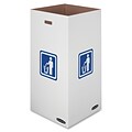 Fellowes Recycling Waste Bin, Large, 50-Gallon, 10/Carton