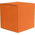 LUX® Small Cube Gift Boxes, 2 5/32 x 2 1/8 x 2 5/32, Mandarin Orange, 1000 Qty (SCUBE-11-1M)
