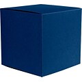 LUX® Medium Cube Gift Boxes, 3 17/32 x 3 9/16 x 3 17/32, Navy Blue, 250 Qty (MCUBE-103-250)