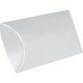 LUX® Medium Pillow Boxes, 2 1/2 x 7/8 x 4, Silver Metallic, 1000 Qty (MPB-06-1M)