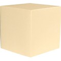 LUX® Medium Cube Gift Boxes, 3 17/32 x 3 9/16 x 3 17/32, Champagne Metallic, 10 Qty (MCUBE-M08-10)
