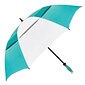 Natico Vented Typhoon Tamer Umbrella 62" Arc Teal and White (60-30-TL-WH)