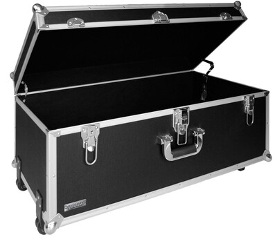 Vaultz® Locking Extra-Large Storage Chest with Wheels, Black (VZ00355)