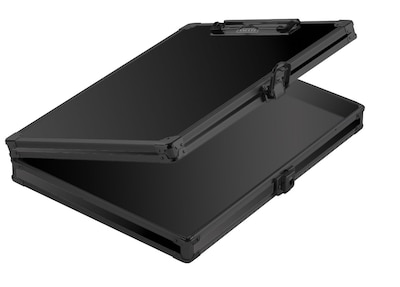 Vaultz® Locking Storage Clipboard, 2 x 13 x 10, Black on Black (VZ03492)