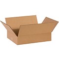 Flat Corrugated Boxes, 14 x 10 x 3, Kraft, 25/Bundle (14103)