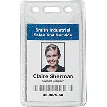 Badge Holders, Pre-Punched, 2 x 3, Clear, 100/Case (BH131)