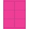 Tape Logic® Rectangle Laser Labels, 4 x 3 1/3, Fluorescent Pink, 600/Case (LL180PK)