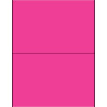 Tape Logic® Rectangle Laser Labels, 8 1/2 x 5 1/2, Fluorescent Pink, 200/Case (LL184PK)