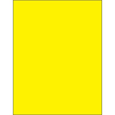 Tape Logic® Rectangle Laser Labels, 8 1/2 x 11, Fluorescent Yellow, 100/Case (LL185YE)