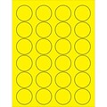 Tape Logic® Circle Laser Labels, 1 5/8, Fluorescent Yellow, 2400/Case (LL193YE)