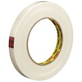 3M 8981 Strapping Tape, 6.6 Mil, 1/2 x 60 yds., Clear, 12/Case (T913898112PK)