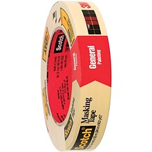 3M™ Scotch  2050 Masking Tape, 1 x 60 yds., Natural, 12/Case (T935205012PK)