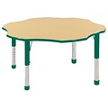 ECR4Kids 60 Flower Table Maple/Green-Chunky Legs  (ELR-14102-MGN-C)