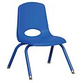 ECR4Kids 12 Stack Chair with Matching Legs - Blue (ELR-2193-BLG), 6/Pack