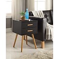 Convenience Concepts Inc. Olso 2 Drawer End Table Black Finish (203522BL)