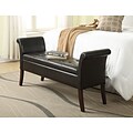 Convenience Concepts Garbo Storage Bench/Designs4comfort Collection Faux Leather Espresso Finish (143634)