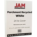 JAM Paper 8.5 x 11 Parchment Paper, 24 lbs., 100 Brightness, 100 Sheets/Pack (27010)