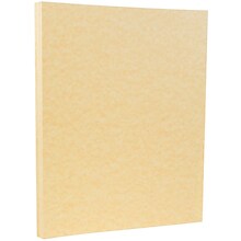 JAM Paper Parchment Colored Paper, 24 lbs., 8.5 x 11, Antique Gold Recycled, 50 Sheets/Pack (27160