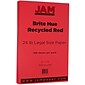 JAM Paper 8.5" x 14" Smooth Colored Paper, 24 lbs., Red, 100 Sheets/Pack (101337)