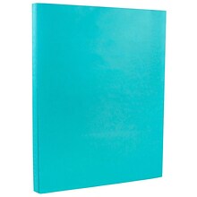 JAM Paper® Smooth Colored Paper, 24 lbs., 8.5 x 11, Sea Blue Recycled, 100 Sheets/Pack (102657)