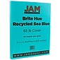 JAM Paper 65 lb. Cardstock Paper, 8.5" x 11", Sea Blue, 50 Sheets/Pack (102677)