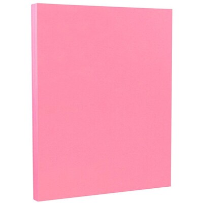 JAM Paper Smooth Colored 8.5 x 11 Color Copy Paper, 24 lbs., Pink, 50 Sheets/Ream (103564A)