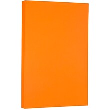 JAM Paper Smooth Colored 8.5 x 14 Paper, 24 lbs., Orange Recycled, 100 Sheets/Pack (103689)
