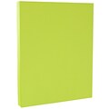 JAM Paper Smooth Colored 8.5 x 11 Copy Paper, 24 lbs., Ultra Lime Green, 50 Sheets/Pack (104034A)