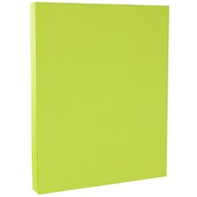 JAM Paper 8.5 x 11 Smooth Colored Paper, 24 lbs., Ultra Lime Green, 100 Sheets/Pack (104034)