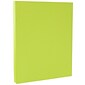 JAM Paper 8.5" x 11" Smooth Colored Paper, 24 lbs., Ultra Lime Green, 100 Sheets/Pack (104034)