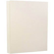 JAM Paper® Strathmore 24lb Paper, 8.5 x 11, Natural White Linen, 500 Sheets/Ream (143530B)
