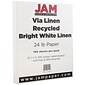 JAM Paper® Strathmore Paper - 8.5" x 11" - 24lb Bright White Linen - 100/pack