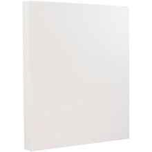 JAM Paper® Strathmore Cardstock, 8.5 x 11, 80lb Bright White Linen, 250/box (144000B)