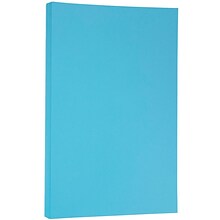 JAM Paper® Smooth Colored Paper, 24 lbs., 8.5 x 14, Blue Recycled, 500 Sheets/Ream (0151052B)