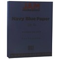 JAM Paper Matte Colored Paper, 28 lbs., 8.5 x 11, Navy Blue, 50 Sheets/Pack (156550)