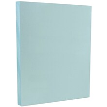 JAM Paper Vellum Bristol 67 lb. Cardstock Paper, 8.5 x 11, Blue, 50 Sheets/Pack (169820)