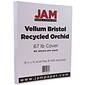 JAM Paper Vellum Bristol 67 lb. Cardstock Paper, 8.5" x 11", Orchid Purple, 50 Sheets/Pack (169829)