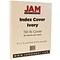 JAM Paper Vellum Bristol 110 lb. Cardstock Paper, 8.5 x 11, Ivory, 50 Sheets/Pack (169851)