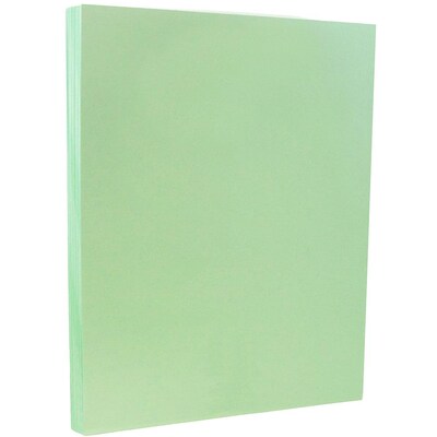 JAM Paper Vellum Bristol 110 lb. Cardstock Paper, 8.5 x 11, Green, 50 Sheets/Pack (169852)