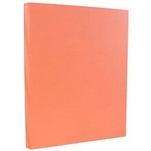 JAM Paper® Vellum Bristol Index Cardstock, 8.5 x 11, 110lb Salmon, 50/pack (169856)