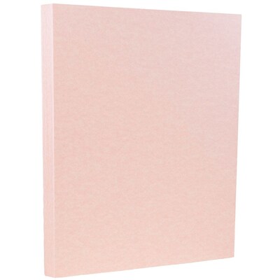 JAM Paper® Parchment Cardstock, 8.5 x 11, 65lb Pink Recycled, 50/pack (171122)
