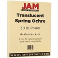 JAM Paper® Translucent Vellum 30lb Paper, 8.5 x 11, Spring Ochre Ivory, 100 Sheets/Pack (301768)